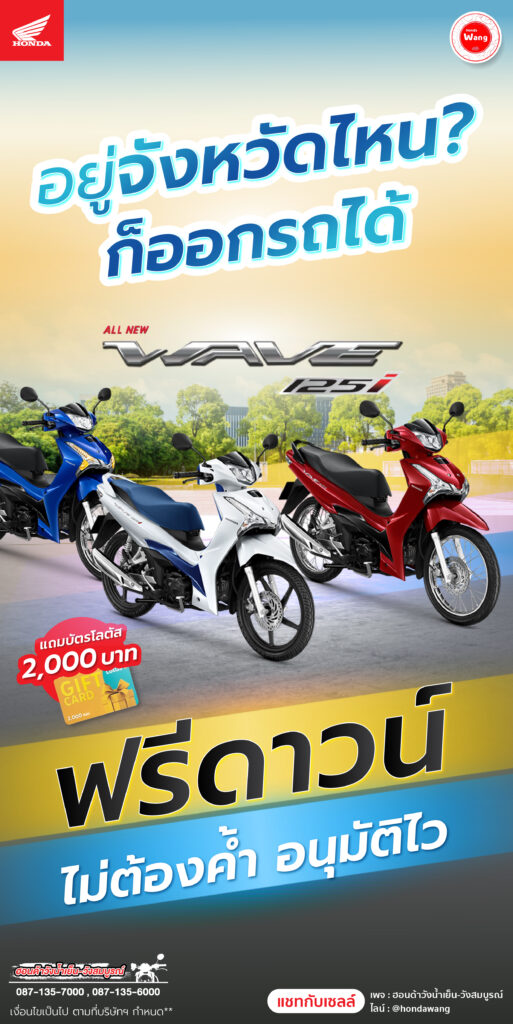ที่สุดของความคุ้ม! Honda Wave 125i ทั้งเท่ ทั้งแรง